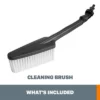 Worx WA4048 7" Multi-Purpose Cleaning Brush Accessory Kit With Quick Snap Connection For Hydroshot Pressure Washers