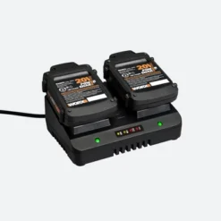 Worx WA3770 18V/20V Li-ion Dual Port Charger (2A), 2 Hr. (2-2.0Ah Batteries)