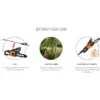 WG309 Worx 10" 2 In 1 Electric Chainsaw And Pole Saw Attachment With Auto-Tension, Rotating Handle And Safety Chain Brake