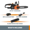 Worx WG322 20V Power Share 10" Cordless Chainsaw With Auto-Tension