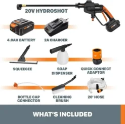 Worx WG620.1 Power Share 20V 320 PSI Hydroshot Cordless Portable Pressure Washer (0.53 GPM) (Battery And Charger Included) -Worx Power Sales Store GUEST a6cfe0d5 5705 4031 a866 3d56d4191d56