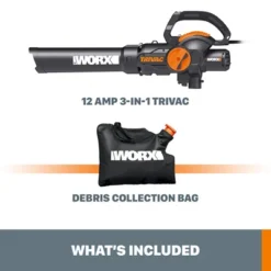 Worx WG512 TRIVAC 12-Amp Electric 3-IN-1 Blower / Mulcher / Yard Vacuum With Leaf Collection System 16 Worx WG512 TRIVAC 12-Amp Electric 3-IN-1 Blower / Mulcher / Yard Vacuum With Leaf Collection System -Worx Power Sales Store GUEST ac3b6b72 74ce 44c1 895e 09508706a5ef
