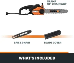 Worx WG304.2 18in 15 Amp Electric Chainsaw With Auto-Tension, Chain Brake -Worx Power Sales Store GUEST b6ae93ad ff99 4f5e 9bf7 f4483a3679cb