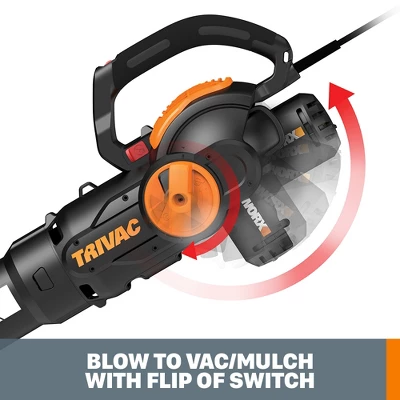 Worx WG512 TRIVAC 12-Amp Electric 3-IN-1 Blower / Mulcher / Yard Vacuum With Leaf Collection System 2 Worx WG512 TRIVAC 12-Amp Electric 3-IN-1 Blower / Mulcher / Yard Vacuum With Leaf Collection System - Image 2
