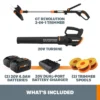 Worx WG930.3 20V Power Share GT Revolution 12" 4.0Ah Cordless String Trimmer & Turbine Leaf Blower Combo Kit