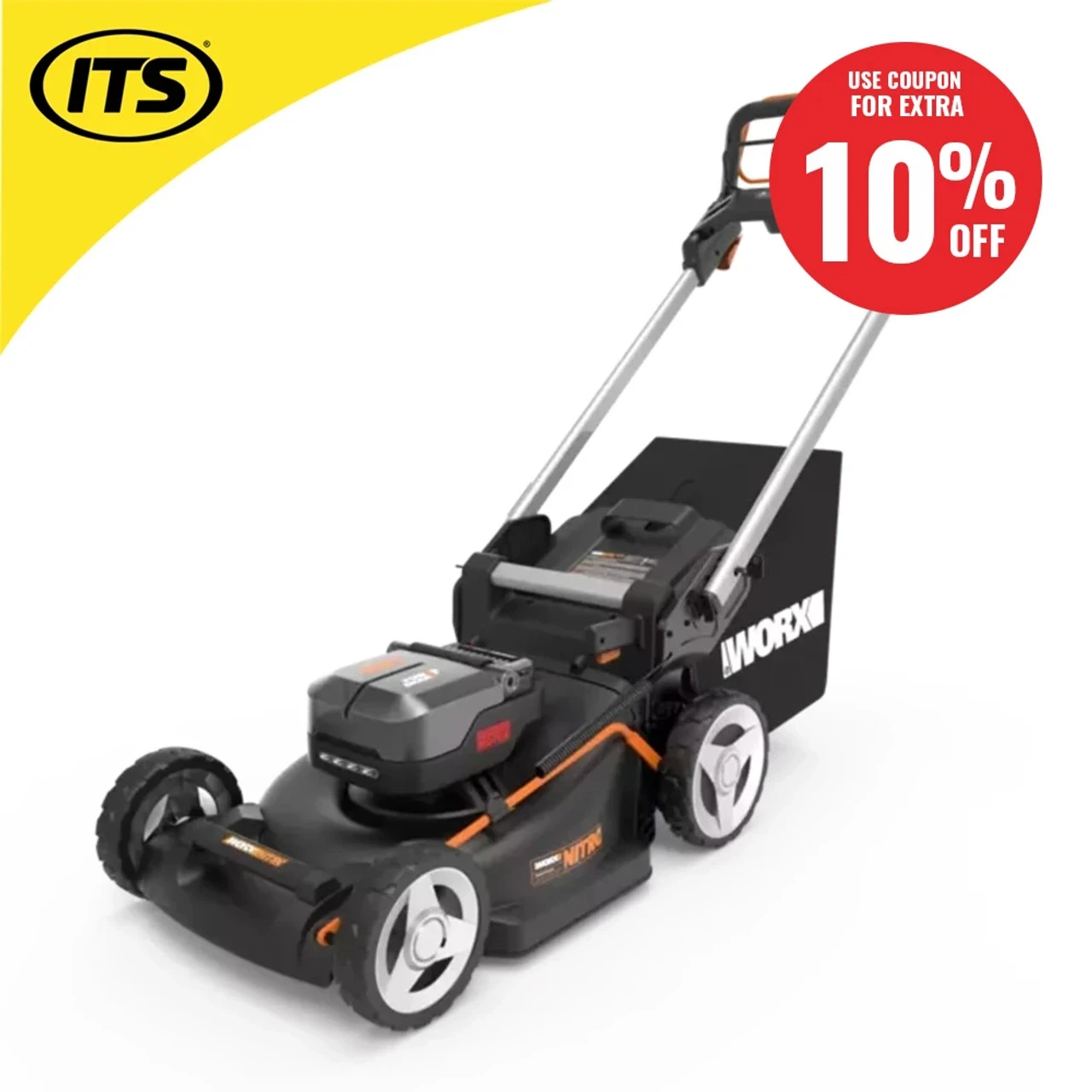 Worx WG749E 40V MAX Nitro Brushless Self Propelled 46cm Lawn Mower, 2x 4.0Ah Batteries & Charger 6 Worx WG749E 40V MAX Nitro Brushless Self Propelled 46cm Lawn Mower, 2x 4.0Ah Batteries & Charger - Image 6