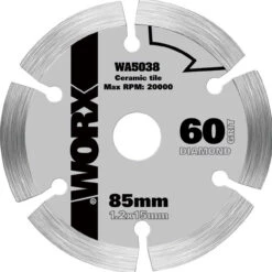 Worx 85mm X 15mm 6T WORXSAW Compact Circular Saw Diamond Blade