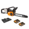 Worx WG384E 40V 35cm Cordless Brushless Chainsaw, 2x 2.0Ah Batteries & Charger