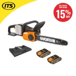 Worx WG384E 40V 35cm Cordless Brushless Chainsaw, 2x 2.0Ah Batteries & Charger -Worx Power Sales Store WRXWG384E ebay15 93283.1660317739