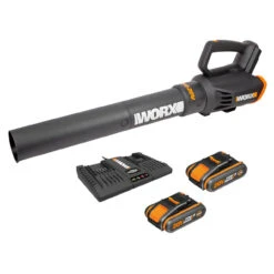 Worx 20v MAX Blower Vac, 2x 2Ah Batteries And Charger
