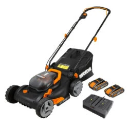 Worx WG743E 40V 40cm Cordless Mower, 2x 2.0Ah Batteries & Charger