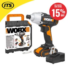 Worx WX291 20V MAX Impact Driver With 1x 2.0Ah Battery, Charger And Case -Worx Power Sales Store WRXWX291 ebay15 35103.1660317822