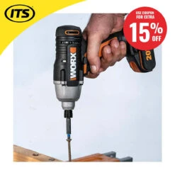 Worx WX291 20V MAX Impact Driver With 1x 2.0Ah Battery, Charger And Case -Worx Power Sales Store WRXWX291 a ebay15 60921.1660317823