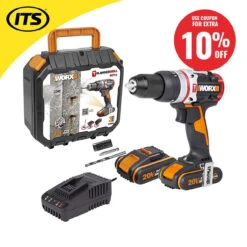 Worx WX354 20V MAX Brushless Combi Drill With 2x 2.0Ah Batteries, Charger & Case -Worx Power Sales Store WRXWX354 ebay10 08832.1660317117