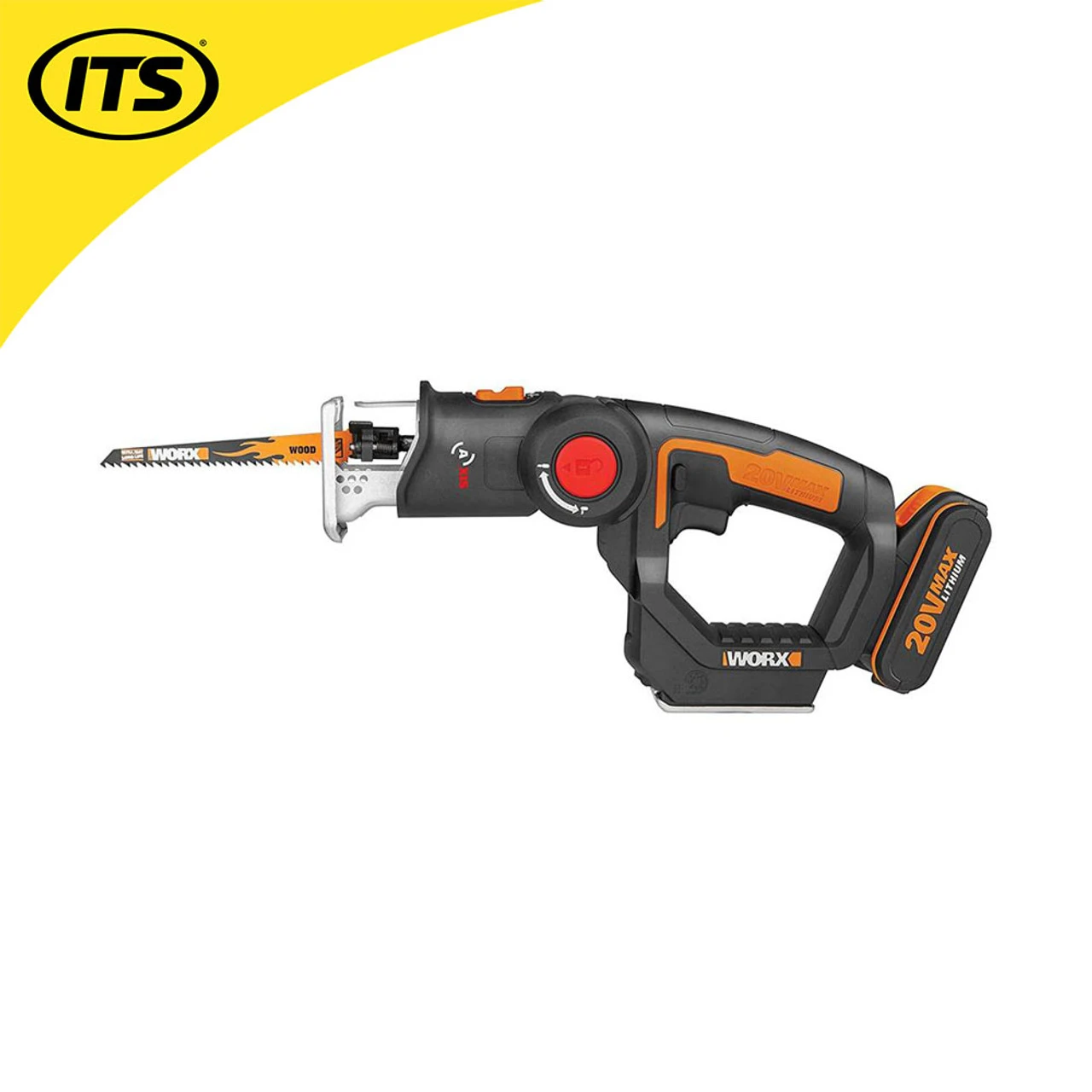 Worx WX550 20V MAX Reciprocating Saw/Jigsaw With 1x 2.0Ah Battery & Charger 5 Worx WX550 20V MAX Reciprocating Saw/Jigsaw With 1x 2.0Ah Battery & Charger - Image 5