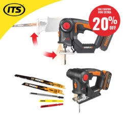 Worx WX550 20V MAX Reciprocating Saw/Jigsaw With 1x 2.0Ah Battery & Charger 35 Worx WX550 20V MAX Reciprocating Saw/Jigsaw With 1x 2.0Ah Battery & Charger -Worx Power Sales Store WRXWX5502 ebay20 54974.1660317944