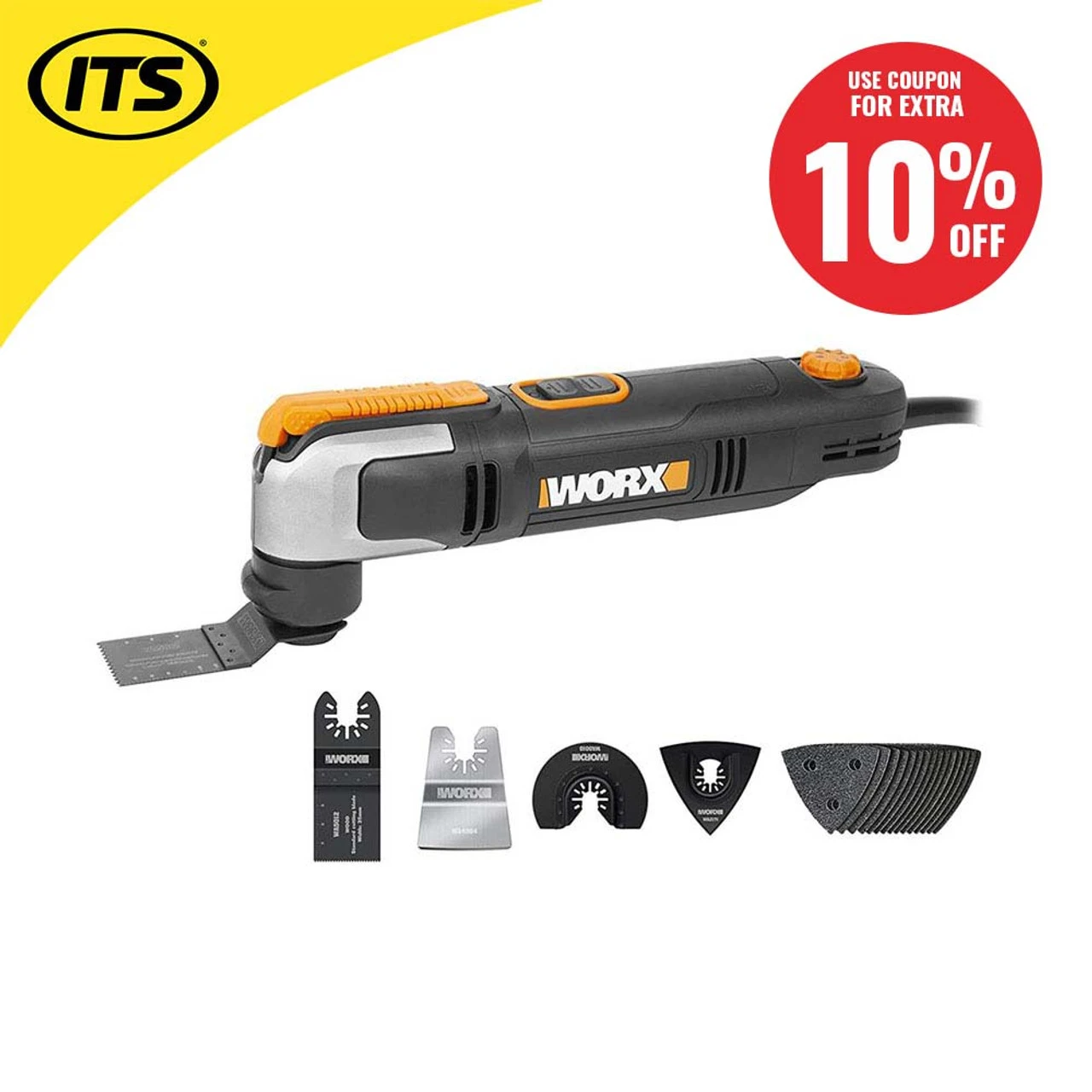 Worx WX686.1 250W Sonicrafter Corded Multi Tool With 19 Accessories 10 Worx WX686.1 250W Sonicrafter Corded Multi Tool With 19 Accessories - Image 10