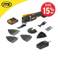 Worx WX696 20V MAX Sonicrafter Multi Tool With 35 Accessories, 1x 2.0Ah Battery, Charger & Case -Worx Power Sales Store WRXWX696 ebay15 00025.1660317825
